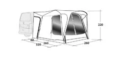 Outwell Milestone Shade Air Drive Away Awning -Outwell Sales 111093 milestone shade air drawing perspective 2