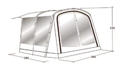 Outwell Universal Awning Size 4 15 Outwell Universal Awning Size 4 -Outwell Sales 111293 universal awning size 4 drawing perspective2