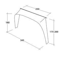 Outwell Lounge Vehicle Connector L -Outwell Sales 111356 lounge vehicle connector l drawing perspective2