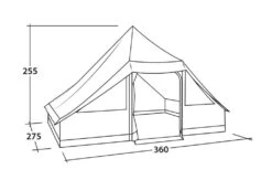 Easy Camp Moonlight Cabin Tent -Outwell Sales 120444 moonlight cabin drawing perspective2