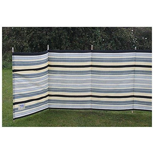 Blue Diamond 9 Pole Sand/Grey Contemporary Stripe Windbreak 2 Blue Diamond 9 Pole Sand/Grey Contemporary Stripe Windbreak - Image 2