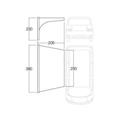 Vango AirBeam Sky Canopy 2.5m -Outwell Sales airbeam sky canopy for caravan motorhomes 25m3