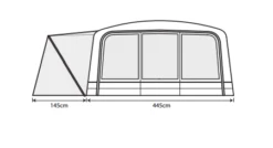 Outdoor Revolution Airedale 7.0SE Including Footprint & Lounge Liner -Outwell Sales airedale 7se floorplan 3