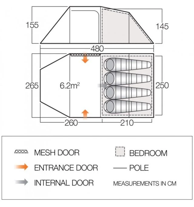 Vango Beta 450XL Tent 2 Vango Beta 450XL Tent - Image 2