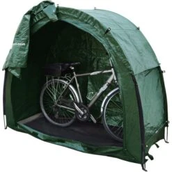 Tidy Tent Bike Cave -Outwell Sales bike cave open with bike angled slight right dscn6270
