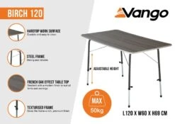 Vango Birch 120 Table -Outwell Sales birch 120 infographic medium