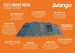 Vango Castlewood 800XL Tent Package -Outwell Sales castlewood 800xl infographic
