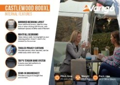 Vango Castlewood 800XL Tent Package -Outwell Sales castlewood 800xl infographic2