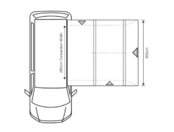 Outdoor Revolution Cayman Cuba Air Mid Drive Away Awning -Outwell Sales cayman cuba dimensions 1