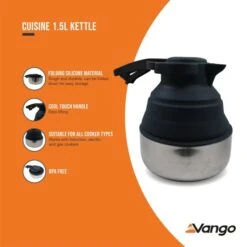 Vango Cuisine 1.5 Ltr Kettle Deep Grey -Outwell Sales cuisine 1.5l kettle deep grey low res medium