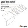 Vango Driveaway Fixing Kit For 4mm & 6mm Rails 3m Set