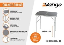 Vango Granite Duo 60 Table -Outwell Sales granite duo 60 infographic medium