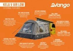 Vango Kela V Low Air Drive Away Awning -Outwell Sales kela v air low