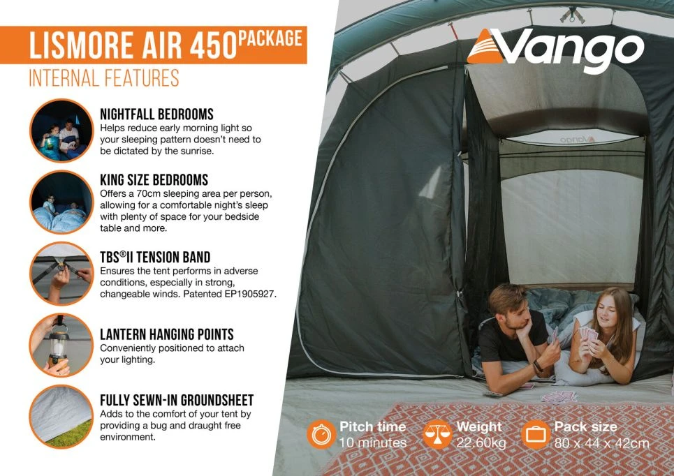 Vango Lismore Air 450 Tent Package 15 Vango Lismore Air 450 Tent Package - Image 15