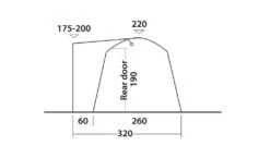 Outwell Milestone Dash Drive Away Awning -Outwell Sales milestone dash measurments
