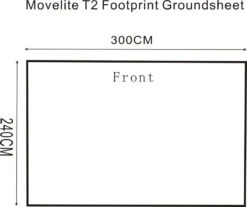 Outdoor Revolution Movelite T2/Turismo Footprint Groundsheet (300cm X 240cm) -Outwell Sales movelite t2 footprint groundsheet