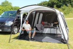 Outdoor Revolution Movelite T4E Mid Drive Away Awning (220 - 255) -Outwell Sales movelite t4e w porch door canopy 3 1 min