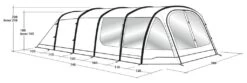 Outwell Knightdale 8PA Air Tent Package -Outwell Sales outwell knightdale 8pa air tent dimensions 1