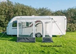 Sunncamp Protekta Sun Canopy 13ft -Outwell Sales protekta roll out sun canopy incl. wall pack 1 min 2