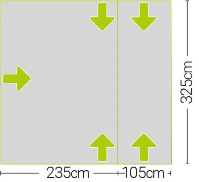 Quest Falcon 300 High Poled Drive Away Awning 2 Quest Falcon 300 High Poled Drive Away Awning - Image 2