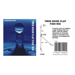 WSB Twin Hooks Flat Fish Rig X 5 -Outwell Sales tt320
